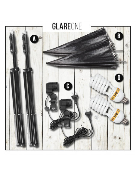 GlareOne Continuous Light Kit SUNNY SILVER-2x625