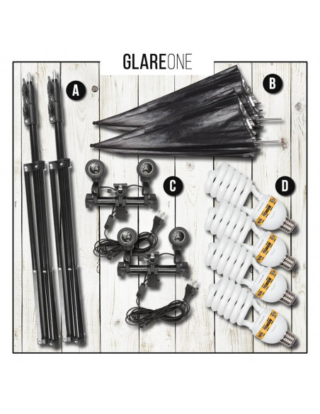 GlareOne Continuous Light Kit SUNNY SILVER-2x1250