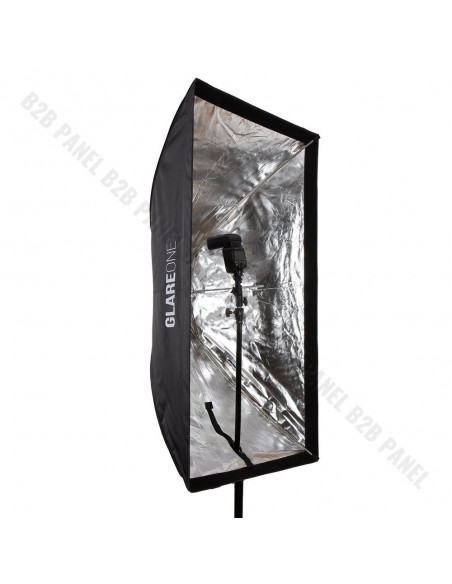GlareOne Softbox Parasolkowy 80x120 do lamp reporterskich z gridem