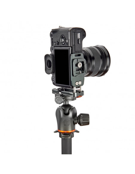 3 Legged Thing Ellie PD Short Universal L-Bracket with Peak Design Capture-compatible short base - Grey