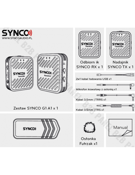 Synco G1 A1 Wireless Microphone System 2,4 GHz