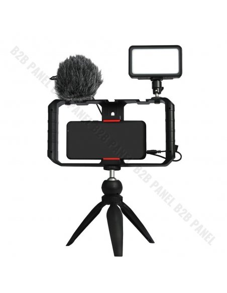 Synco Vlogger Kit 1 zestaw mikrofon M1S, lampa LED BI, uchwyt RIG, statyw