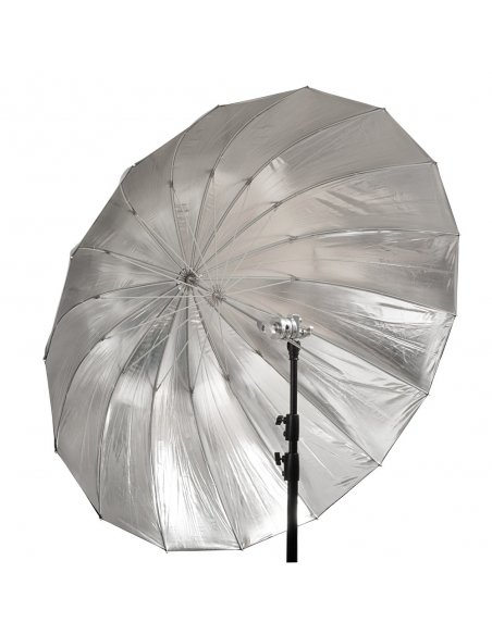 GlareOne Parasolka ORB srebrna 135 - głęboki parasol z dyfuzorem