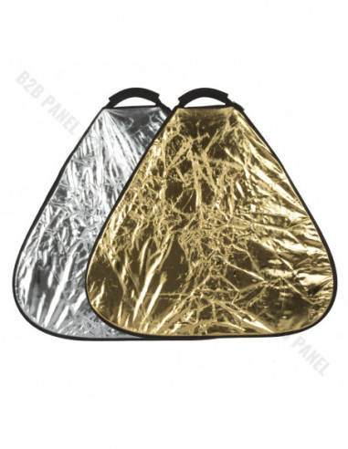 GlareOne Blenda trójkątna 2w1 srebrno złota 60cm