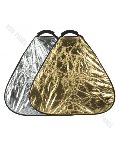 GlareOne Blenda trójkątna 2w1 srebrno złota 60cm