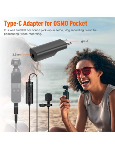 Synco S6P mikrofon krawatowy - DJI, USB-C,...