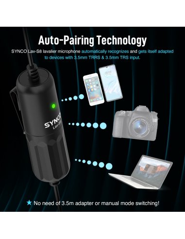 Synco S8 lavalier microphone - mini-jack 3,5 mm