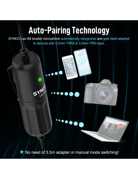 Synco S8 lavalier microphone - mini-jack 3,5 mm