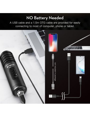 Synco V1 mikrofon USB z odsłuchem - pojemnościowy