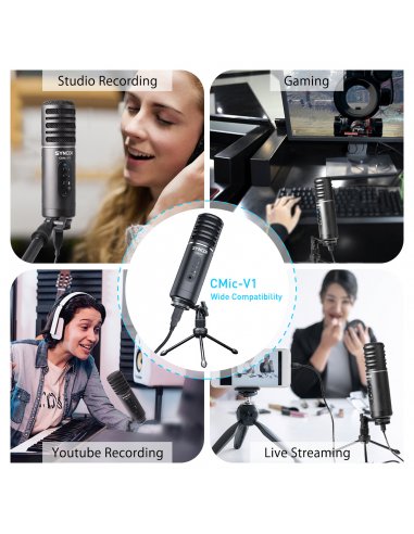 Synco V1 USB Microphone with Monitor - Condenser