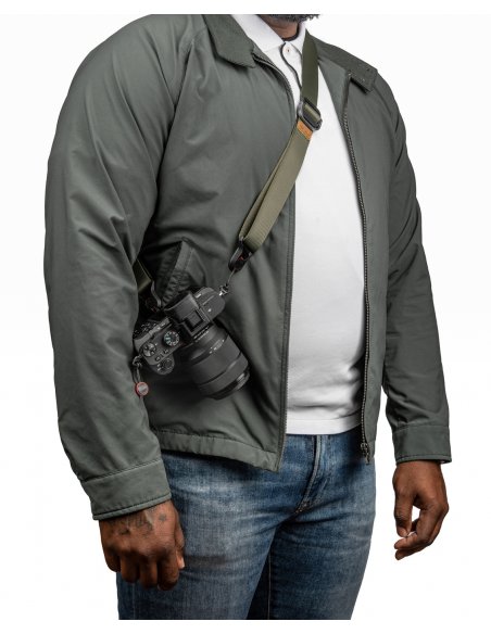 Pasek na szyję lub ramię SLIDE LITE SAGE v3 szarozielony do lekkich aparatów