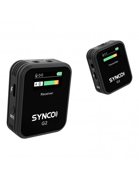 Synco G2 A2 bezprzewodowy system mikrofonowy z ekranem 2,4 GHz - 2 odbiorniki