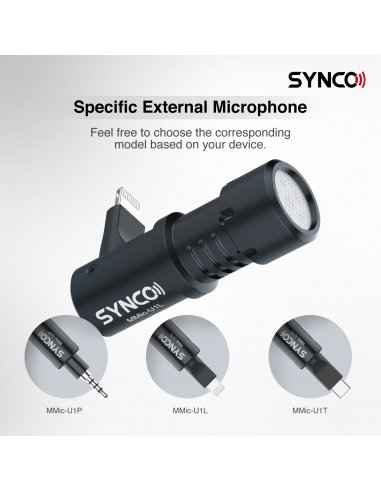 Synco U1P Plug in Microphone for Phone / Tablet...