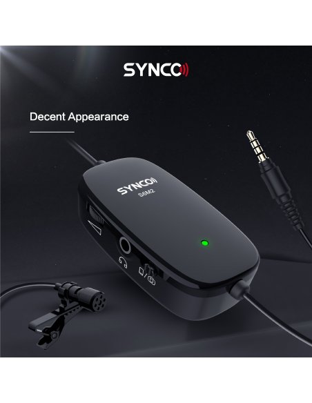 Synco S6M2 lavelier microphone with monitor and LowCut filter