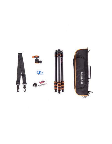 Statyw 3 Legged Thing Punks Billy Black 2.0, wł. węglowe, 4-sekcje, udźwig 18 kg, głowica kulowa Neo 2.0