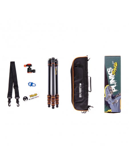 Statyw 3 Legged Thing Punks Travis Black 2.0, aluminiowy, 4-sekcje, udźwig 18 kg, głowica kulowa Neo 2.0