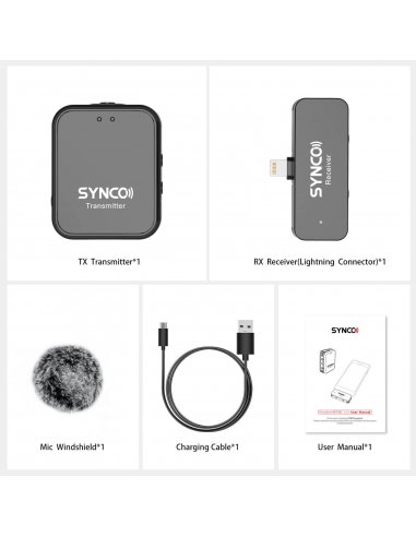 Synco G1L Wirelles System with Apple Lighting MFI