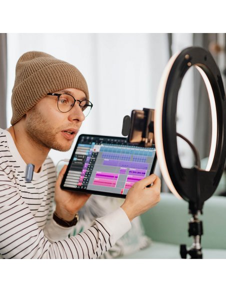 Synco P2L bezprzewodowy system mikrofonowy Lighting, 2 nadajniki, 1 odbiornik, grey-blue