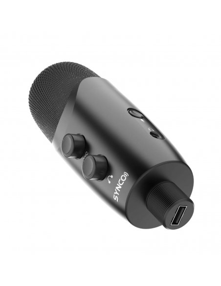 Synco V2 mikrofon USB z filtrem POP i odsłuchem - pojemnościowy