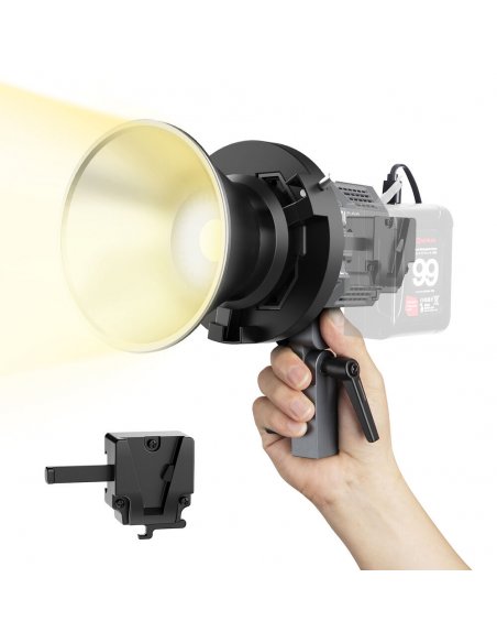 COLBOR V-Mount battery adapter + D-tap to usb-c cable for CL-60, CL-60R, CL-100X lamps