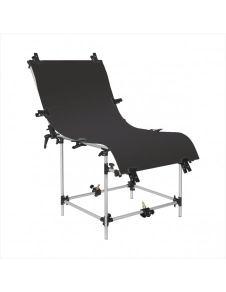 GlareOne PVC Background 60x130cm - black, mirrored